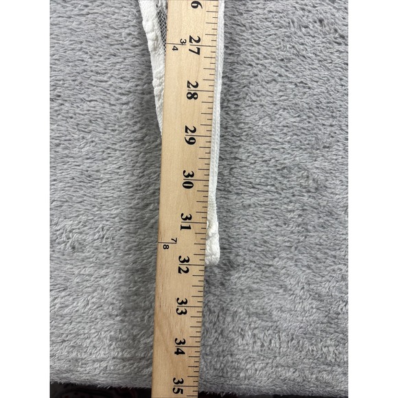 BARDOT Top White Lace Floral Sheer Bodysuit Snap Button Mock Neck Women M NWT - Picture 8 of 12